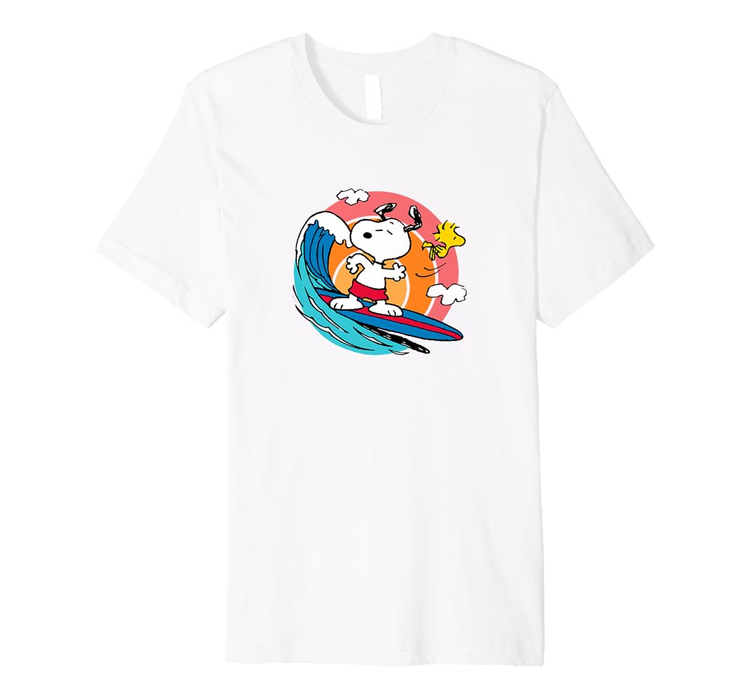 トップス BOOTLEGGERS SNOOPY SAN FRANCISCO t-shirt Amazon.com: Peanuts - Snoopy Woodstock Surf Premium T-Shirt